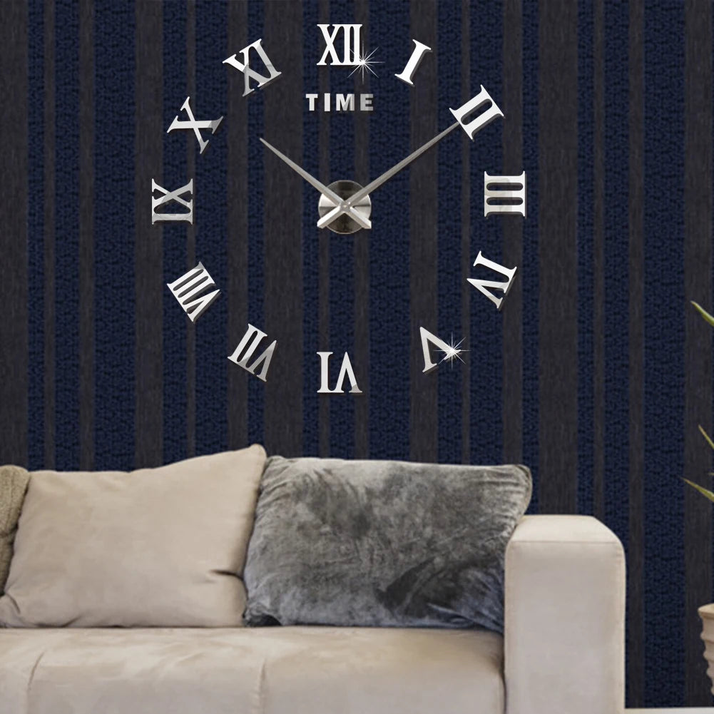 2D/3D Large Roman Numeral Acrylic Mirror Wall Clock Sticker Fashion DIY Quartz Clocks Watch Home Decoration Living Room Stickers    Home Decor Supply | Online Retail | ShoreShopper.com
