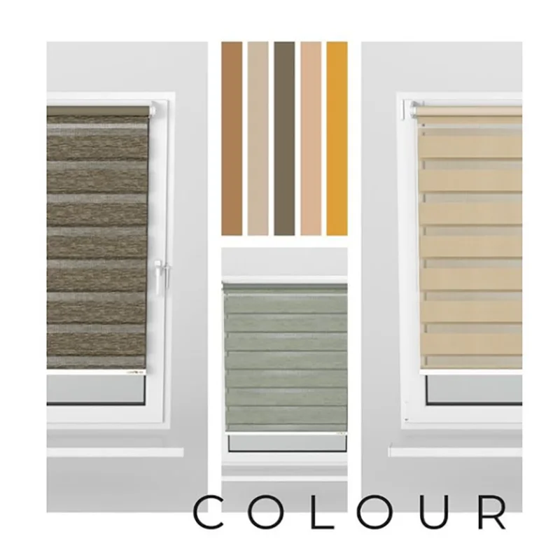 Decopedia Custom Made Zebra Blinds for Windows Motorized Roller Blinds Blackout Day and Night Window Blinds for Sliding Door - ShoreCo.Shop