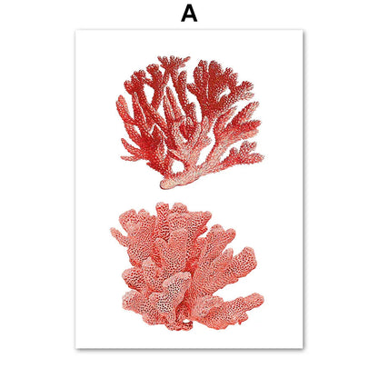Marine Life Hippocampus Starfish Coral Wall Art Canvas Painting Nordic Posters And Prints Pictures For Living Room Home Decor    Your Coastal Marketplace | Shoreshopper.com