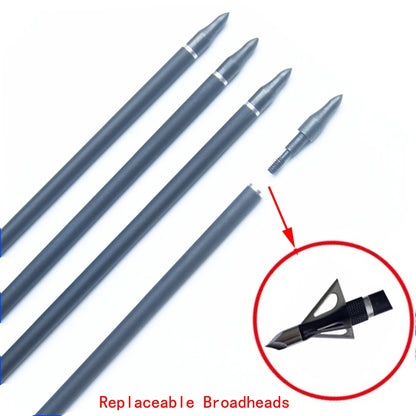 New Spine 500 Carbon Arrow With Replaceable Arrowhead 28"/30"/31"Length Archery for Compound/Recurve Bow Hunting - ShoreCo.Shop