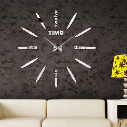 3D Wall Clock Modern Design DIY Acrylic Mirror Sticker Quartz Needle Big Europe Horloge Home Decoration Living Room Watch Clocks    Home Decor Supply | Online Retail | ShoreShopper.com