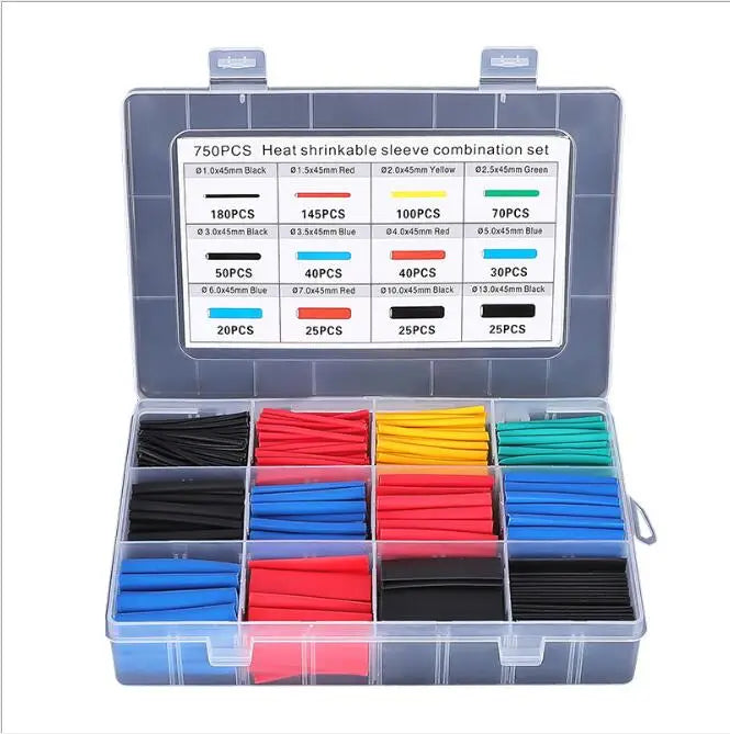 127-750pcs Heat-shrink Tubing Thermoresistant Tube Heat Shrink Wrapping Kit Electrical Connection Wire Cable Insulation Sleeving    Home Decor Supply | Online Retail | ShoreShopper.com