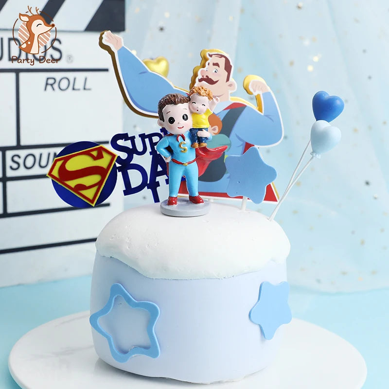 Hold Baby Super Dad Daddy Father's Day Cake Topper for Dad's Birthday Party Decorations Baking Supplies Love Gifts    Your Coastal Marketplace | Shoreshopper.com