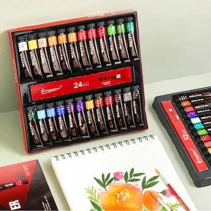 Acrylic Paint Set 12/24 Colors Craft Paint for Fabric/Clothing/Nail/Canvas/Rock Painting Waterproof Drawing Set Art Supplies    Home Decor Supply | Online Retail | ShoreShopper.com
