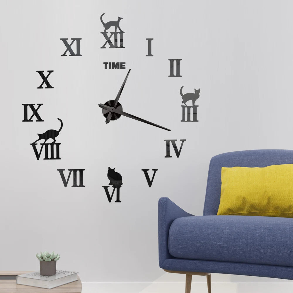 Large Wall Clock Quartz Needle 3D DIY 27" 37" or 47" Wall Clock    Home Decor Supply | Online Retail | ShoreShopper.com