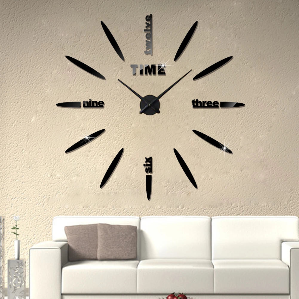 3D Wall Clock Modern Design DIY Acrylic Mirror Sticker Quartz Needle Big Europe Horloge Home Decoration Living Room Watch Clocks    Home Decor Supply | Online Retail | ShoreShopper.com