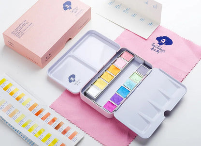 Original Paul Rubens 12/24/48 Pearlescent Watercolor Paint Set Portable Pink Box with Palette Flash Watercolor Paint    Home Decor Supply | Online Retail | ShoreShopper.com