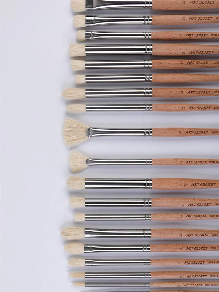 ArtSecret New Arrival 2288 24/Set Oil And Acrylic Painting Brush Hog Bristle Straw Mat Pouch&Canvas Pocket Artist Art Supplies    Home Decor Supply | Online Retail | ShoreShopper.com