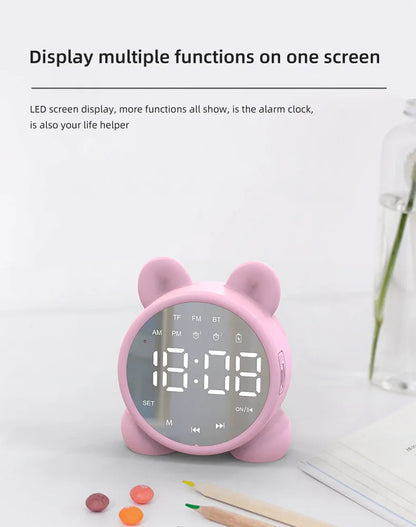 Bluetooth Mirror Table Clock Kids Alarm Clock Cute Cat Digital Alarm Clock For Kids Bedside Clock Children'S Sleep Led Clocks    Home Decor Supply | Online Retail | ShoreShopper.com