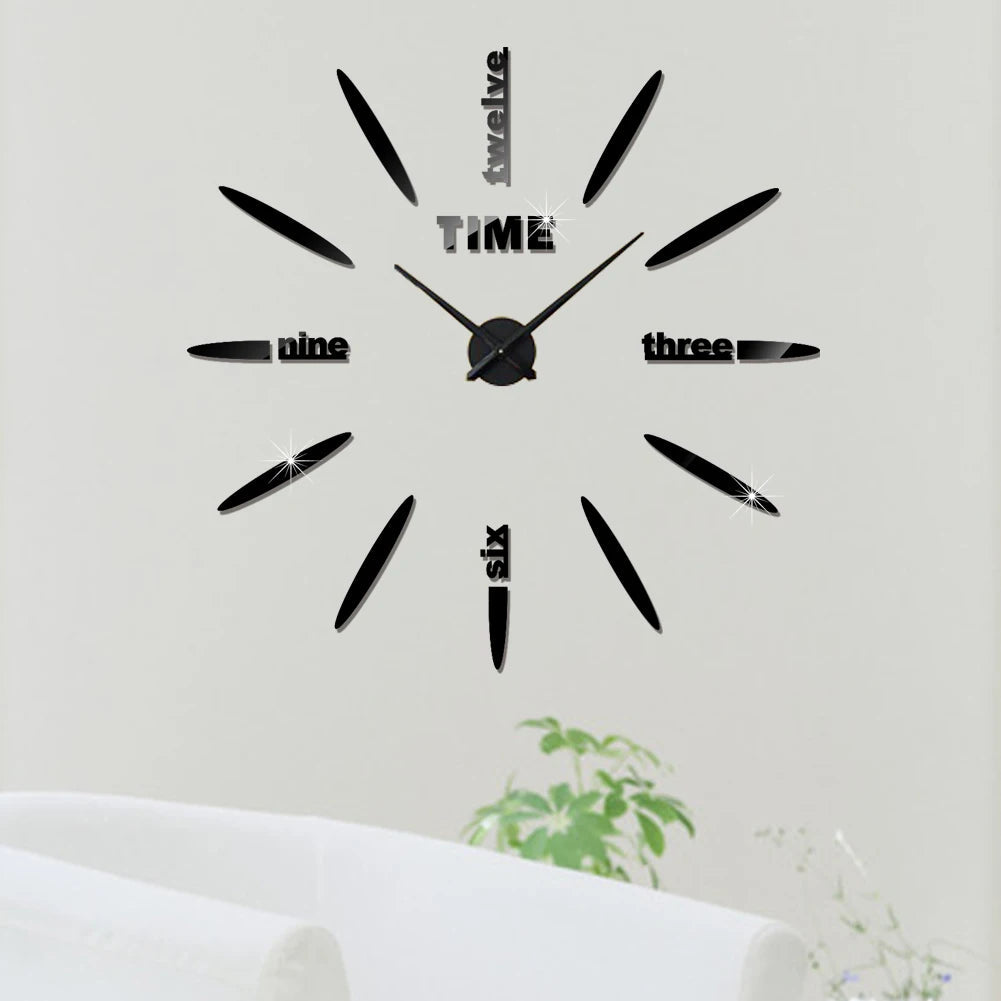 3D Wall Clock Modern Design DIY Acrylic Mirror Sticker Quartz Needle Big Europe Horloge Home Decoration Living Room Watch Clocks    Home Decor Supply | Online Retail | ShoreShopper.com