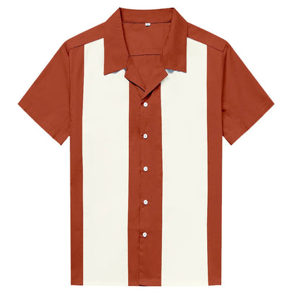 Vertical Striped Shirt Men Short Sleeve Work Men's Bowling Shirts for Men Cotton Summer Blouse Men Plus Size Male Clothing    Home Decor Supply | Online Retail | ShoreShopper.com