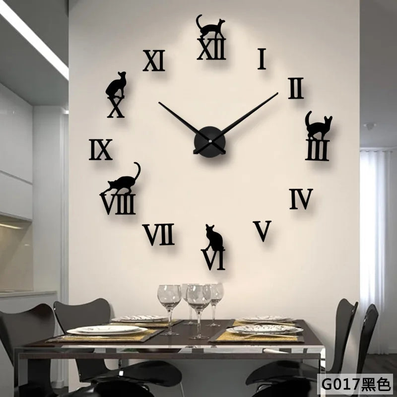 2D/3D Large Roman Numeral Acrylic Mirror Wall Clock Sticker Fashion DIY Quartz Clocks Watch Home Decoration Living Room Stickers    Home Decor Supply | Online Retail | ShoreShopper.com