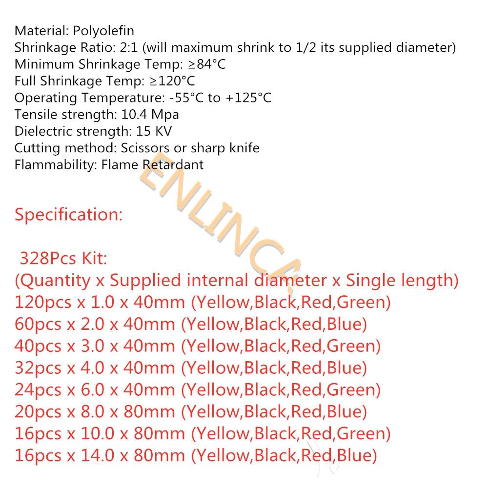127-750pcs Heat-shrink Tubing Thermoresistant Tube Heat Shrink Wrapping Kit Electrical Connection Wire Cable Insulation Sleeving    Home Decor Supply | Online Retail | ShoreShopper.com