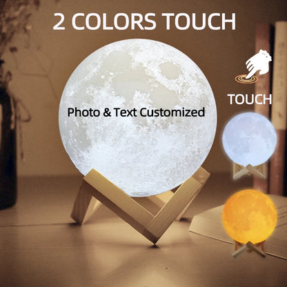 3D Printing Moon Lamp Personalized Photo Text Customized USB Night Light Birthday Mother Day Valentine's Christmas Lunar Gift - ShoreCo.Shop