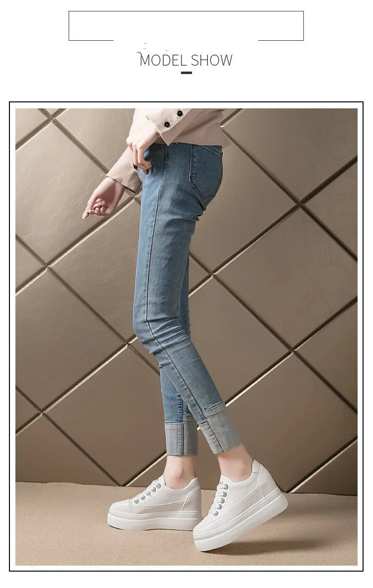 LunaStratus Breathable Platform Sneakers - 8cm Height-Increasing Casual Walking Shoes for Women    Your Coastal Marketplace | Shoreshopper.com