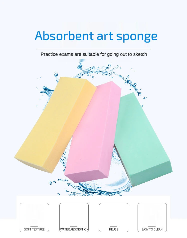 1 pcs Art supplies gouache watercolor sponge absorbent sponge brush Strong water absorption pigment sponge Color random send    Home Decor Supply | Online Retail | ShoreShopper.com