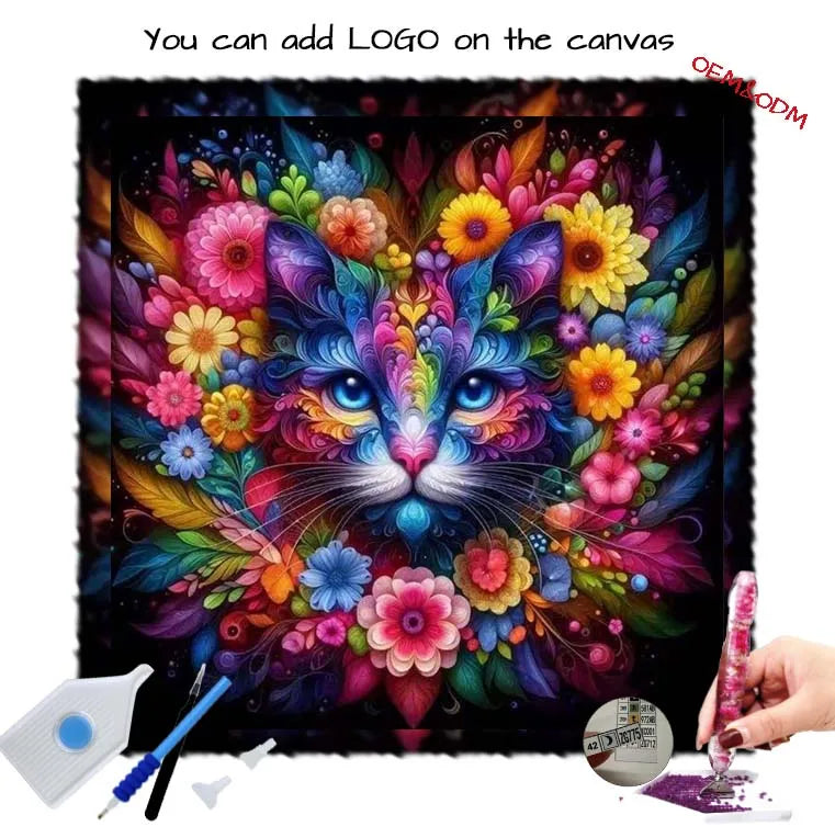 Wholesale Diamond Art Painting Art Cat- Round Diamond Painting for Home Wall Decor    Home Decor Supply | Online Retail | ShoreShopper.com