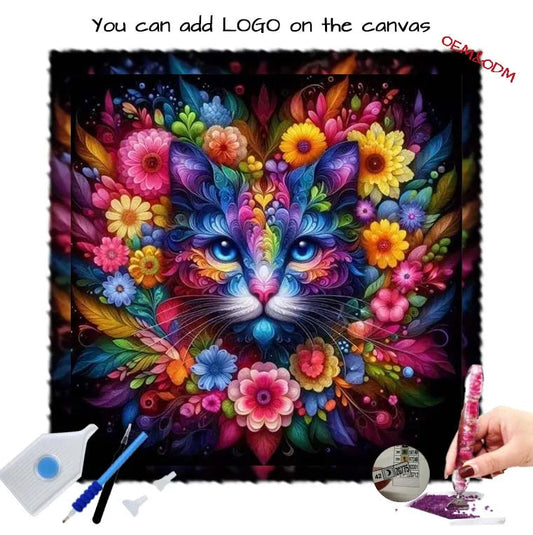 Wholesale Diamond Art Painting Art Cat- Round Diamond Painting for Home Wall Decor    Home Decor Supply | Online Retail | ShoreShopper.com