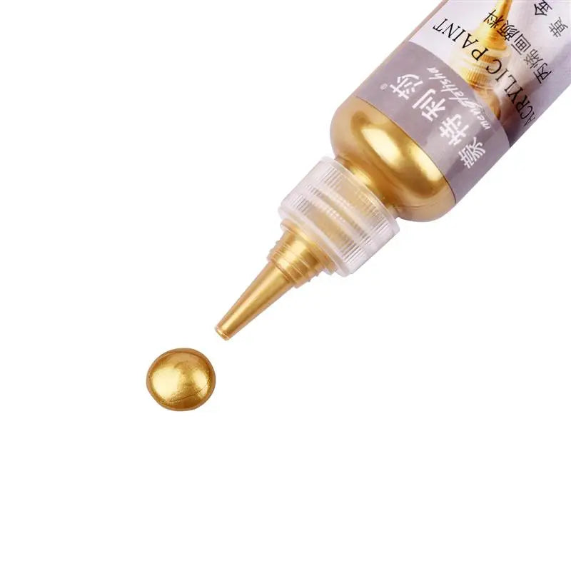 New 60ml Gold Paint Metallic Acrylic Paint,Waterproof Not Faded For Statuary Coloring DIY Hand Clothes Painted Graffiti Pigments    Home Decor Supply | Online Retail | ShoreShopper.com