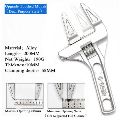 Adjustable Wrench Universal Monkey Spanner Multi-function plumbing Hand Tools Nut Sink Wrench Bathroom Pipe Large Open Spanner    Home Decor Supply | Online Retail | ShoreShopper.com
