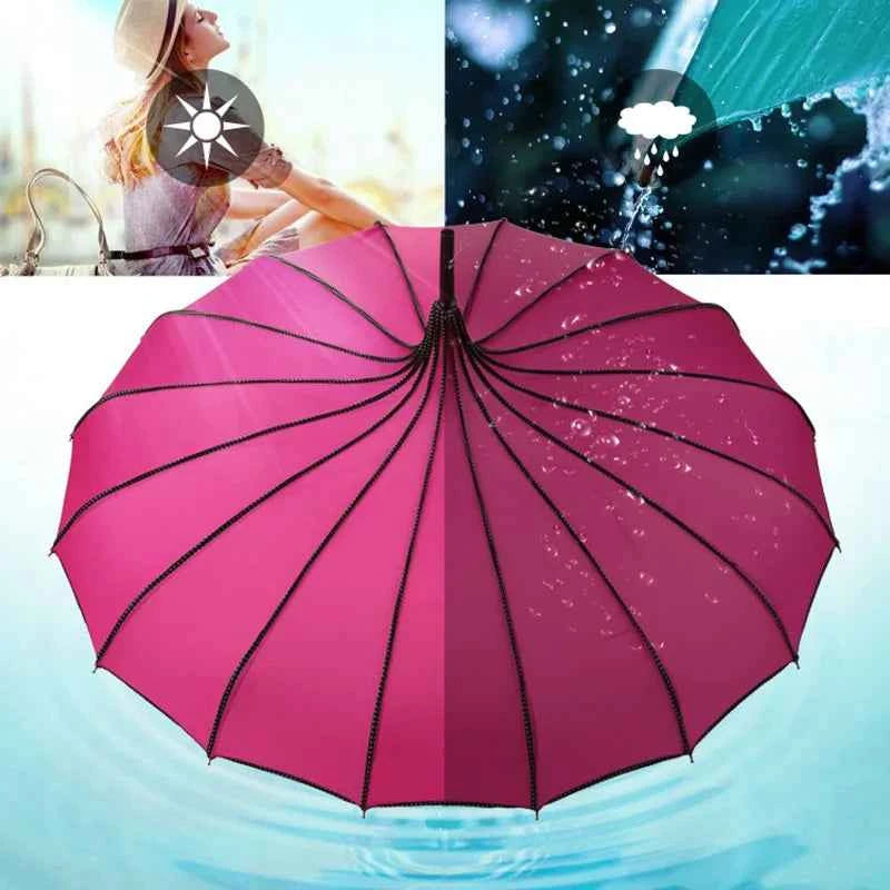 Windproof Folding Umbrella, UV Protective, Travel Umbrella, Wedding Party Fashion, Vintage Pagoda Umbrella