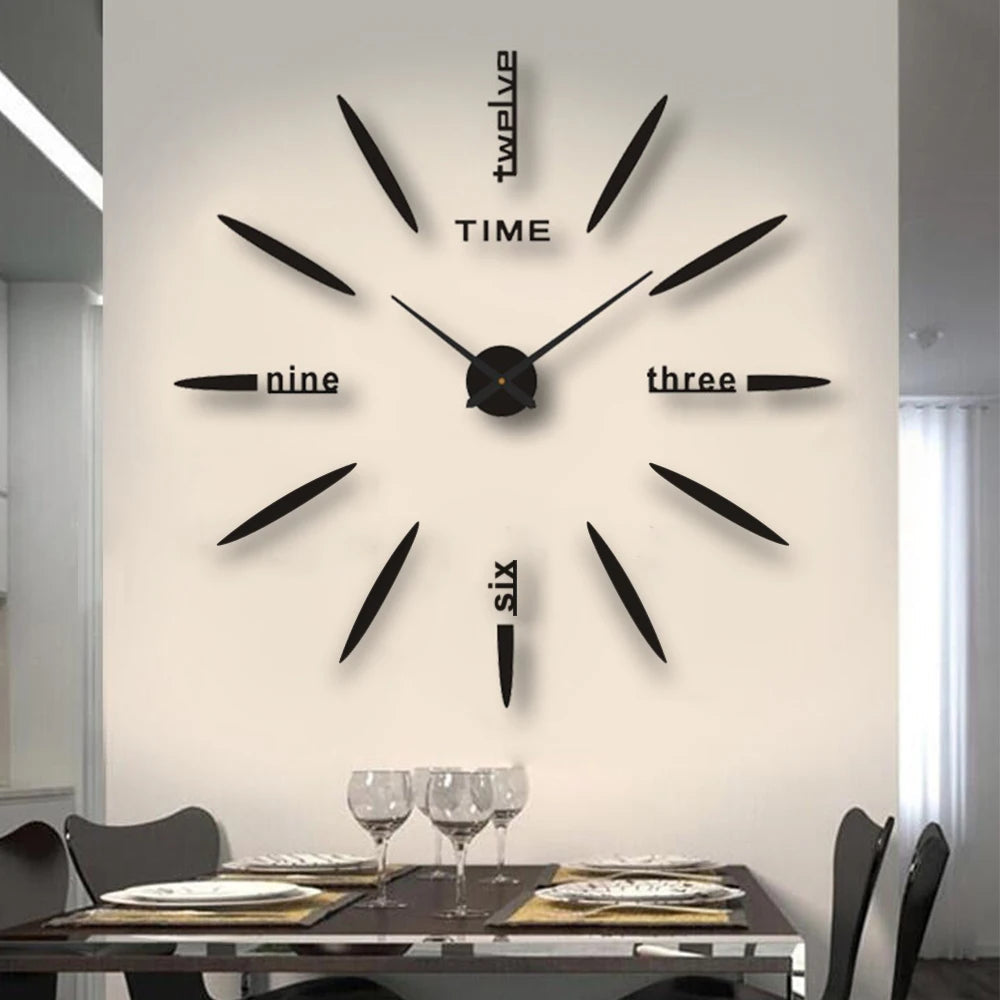 2D/3D Large Roman Numeral Acrylic Mirror Wall Clock Sticker Fashion DIY Quartz Clocks Watch Home Decoration Living Room Stickers    Home Decor Supply | Online Retail | ShoreShopper.com