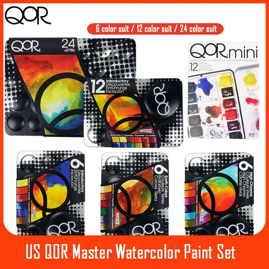 US QOR Artistic Watercolor Paints Set Tin box Pigment Solid Paint Set Palette High Concentration for Artist Painting Drawing    Home Decor Supply | Online Retail | ShoreShopper.com