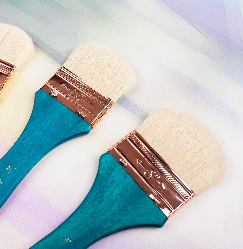 ArtSecret Paint-Brush Bristle Blue Handle Stainless Ferrule Scrubbing Art Painting Tool For Professional Painter 4504    Home Decor Supply | Online Retail | ShoreShopper.com