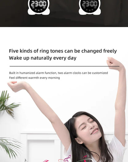 Bluetooth Mirror Table Clock Kids Alarm Clock Cute Cat Digital Alarm Clock For Kids Bedside Clock Children'S Sleep Led Clocks    Home Decor Supply | Online Retail | ShoreShopper.com