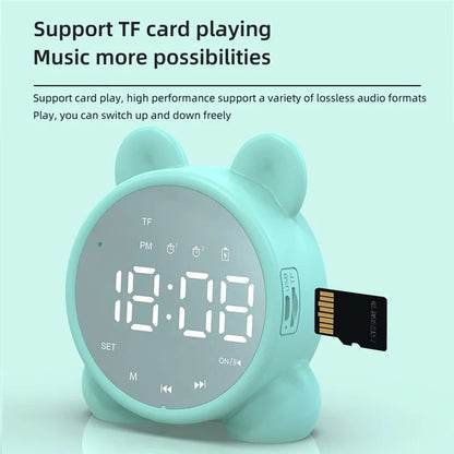 Bluetooth Mirror Table Clock Kids Alarm Clock Cute Cat Digital Alarm Clock For Kids Bedside Clock Children'S Sleep Led Clocks    Home Decor Supply | Online Retail | ShoreShopper.com