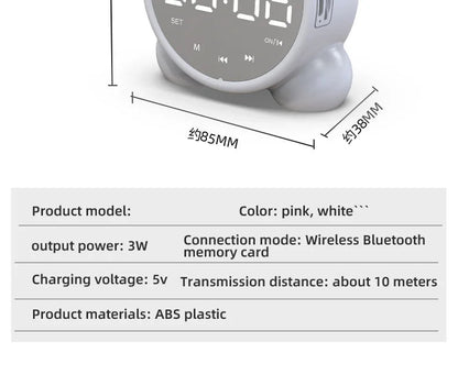 Bluetooth Mirror Table Clock Kids Alarm Clock Cute Cat Digital Alarm Clock For Kids Bedside Clock Children'S Sleep Led Clocks    Home Decor Supply | Online Retail | ShoreShopper.com