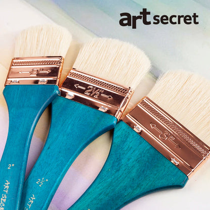 ArtSecret Paint-Brush Bristle Blue Handle Stainless Ferrule Scrubbing Art Painting Tool For Professional Painter 4504    Home Decor Supply | Online Retail | ShoreShopper.com