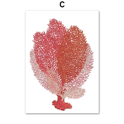 Marine Life Hippocampus Starfish Coral Wall Art Canvas Painting Nordic Posters And Prints Pictures For Living Room Home Decor    Your Coastal Marketplace | Shoreshopper.com