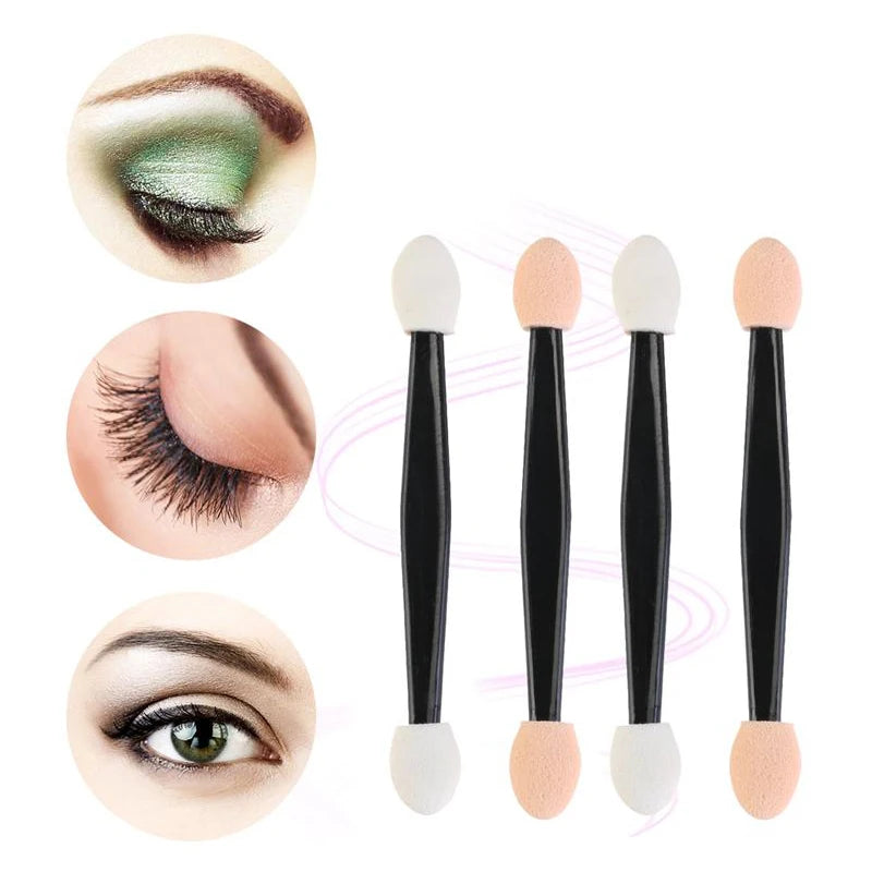 5/30/50/100PCS Eyeshadow Brush Dual Sided Sponge Nylon Sets Make up Eye Shadow Brushes For Cosmetic Applicator Makeup Tools Hot - ShoreCo.Shop