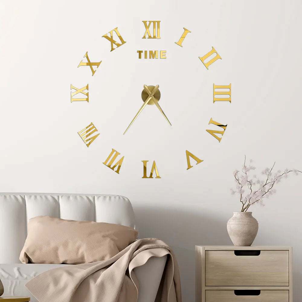 2D/3D Large Roman Numeral Acrylic Mirror Wall Clock Sticker Fashion DIY Quartz Clocks Watch Home Decoration Living Room Stickers    Home Decor Supply | Online Retail | ShoreShopper.com