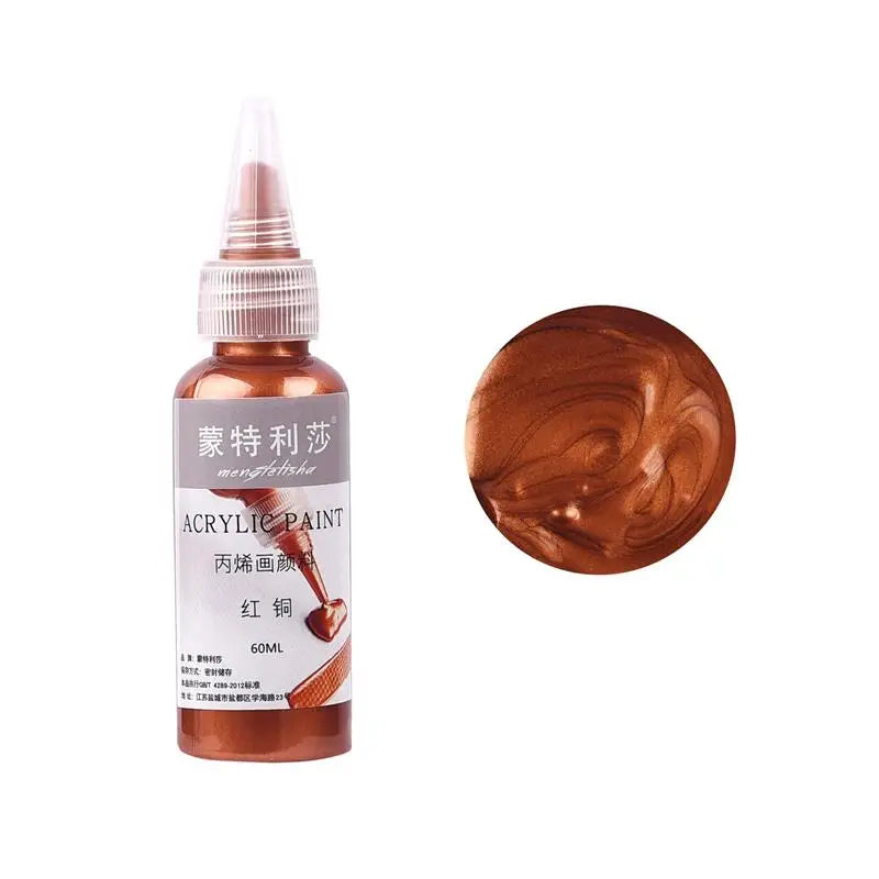 New 60ml Gold Paint Metallic Acrylic Paint,Waterproof Not Faded For Statuary Coloring DIY Hand Clothes Painted Graffiti Pigments    Home Decor Supply | Online Retail | ShoreShopper.com
