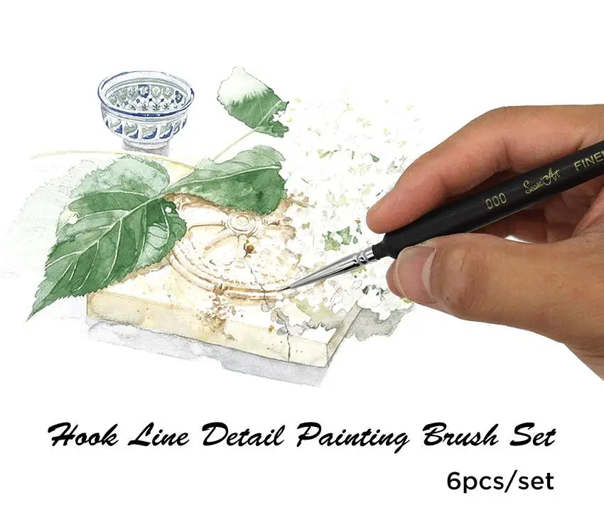 SeamiArt 6Pcs Fine Hook Line Pen Different Size 000 00 0 1 2 3 Paint Brush Artist Gouche Watercolor Acrylic Painting Supplies    Home Decor Supply | Online Retail | ShoreShopper.com