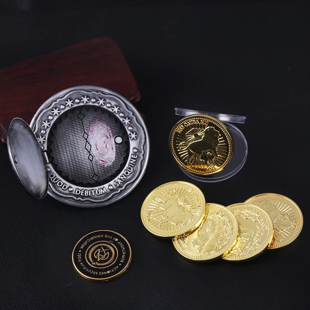 Big Size John Wick 4 Blood Oath Marker Coin Keychain Gold and Adjudicator Coin Metal Prop Accessories Collection Gift - ShoreCo.Shop