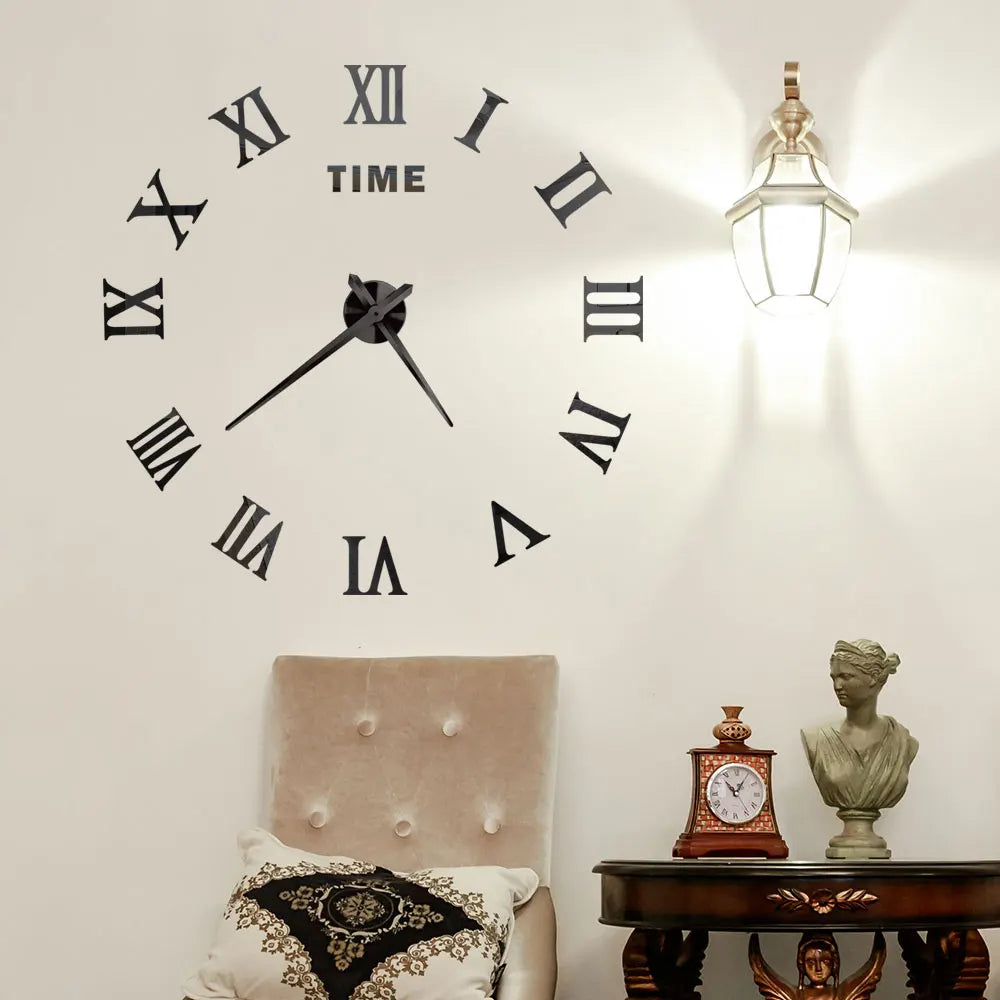 2D/3D Large Roman Numeral Acrylic Mirror Wall Clock Sticker Fashion DIY Quartz Clocks Watch Home Decoration Living Room Stickers    Home Decor Supply | Online Retail | ShoreShopper.com