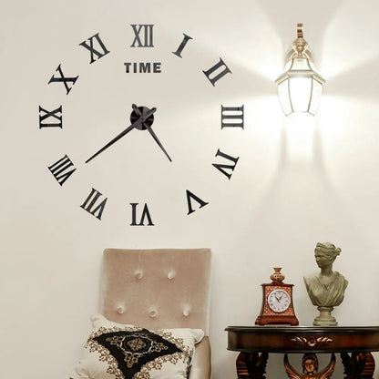 2D/3D Large Roman Numeral Acrylic Mirror Wall Clock Sticker Fashion DIY Quartz Clocks Watch Home Decoration Living Room Stickers    Home Decor Supply | Online Retail | ShoreShopper.com