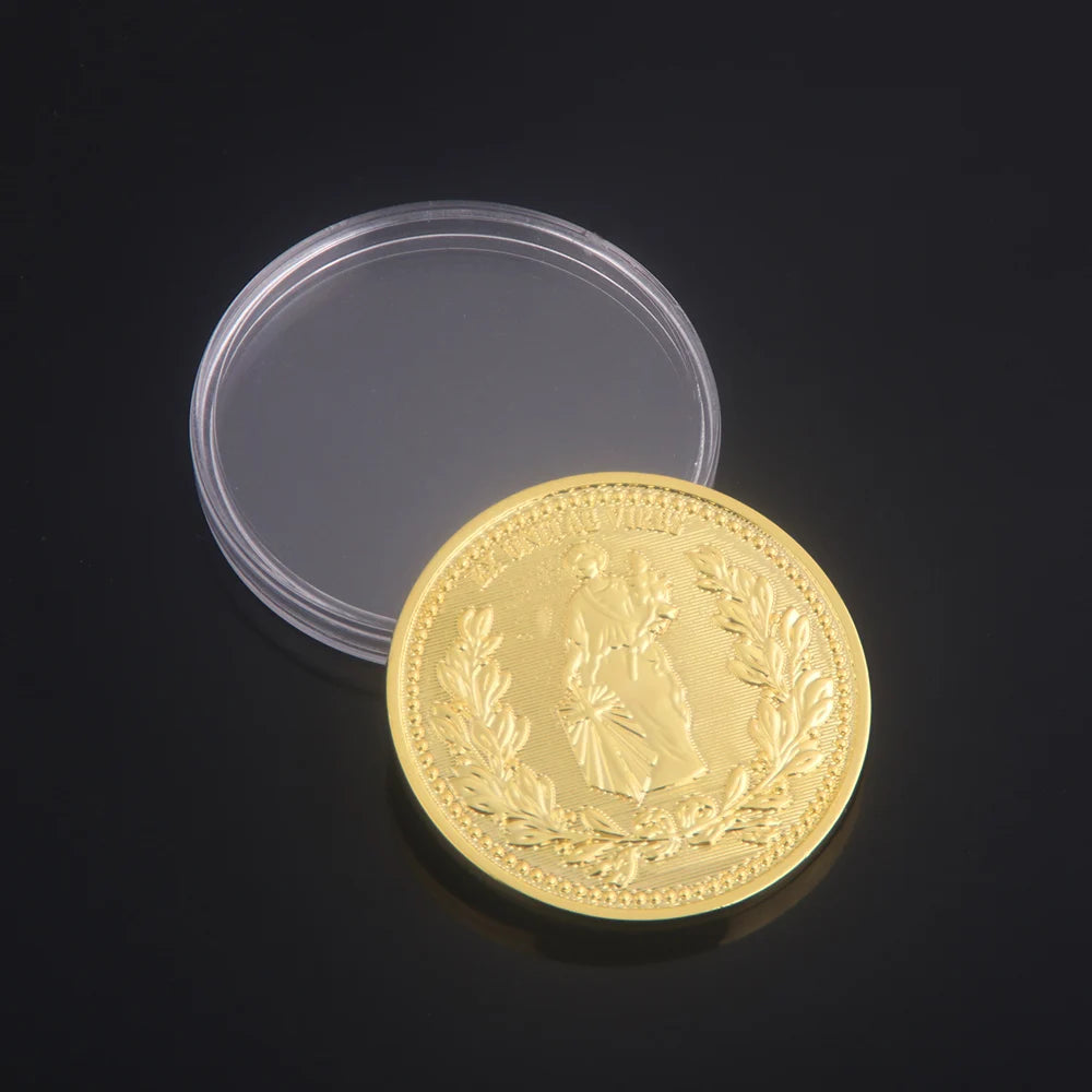 Big Size John Wick 4 Blood Oath Marker Coin Keychain Gold and Adjudicator Coin Metal Prop Accessories Collection Gift - ShoreCo.Shop