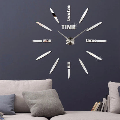 3D Wall Clock Modern Design DIY Acrylic Mirror Sticker Quartz Needle Big Europe Horloge Home Decoration Living Room Watch Clocks    Home Decor Supply | Online Retail | ShoreShopper.com