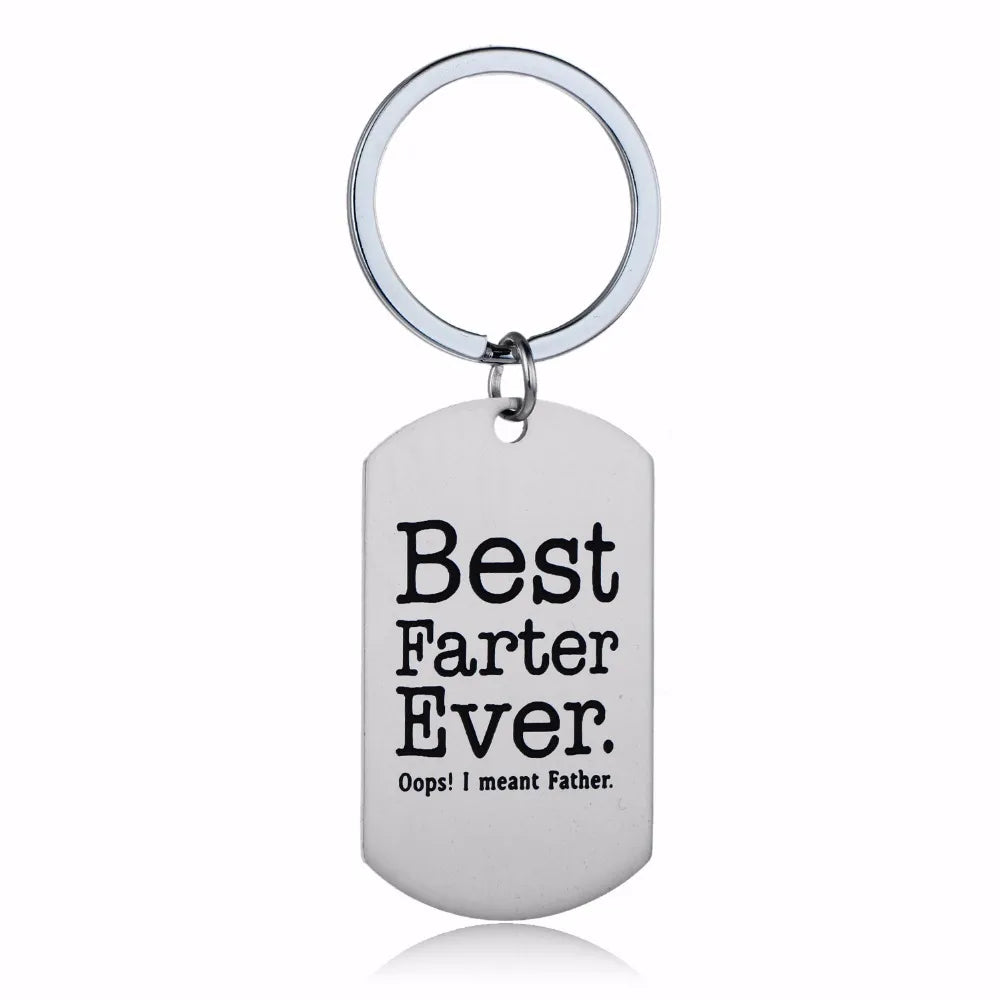 Metal Father's Day Keychain Gift Best Farter Ever Oops I Meant Father Birthday Christmas Gifts For Dad Father From Son Daughter    Your Coastal Marketplace | Shoreshopper.com