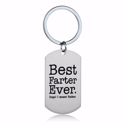 Metal Father's Day Keychain Gift Best Farter Ever Oops I Meant Father Birthday Christmas Gifts For Dad Father From Son Daughter    Your Coastal Marketplace | Shoreshopper.com