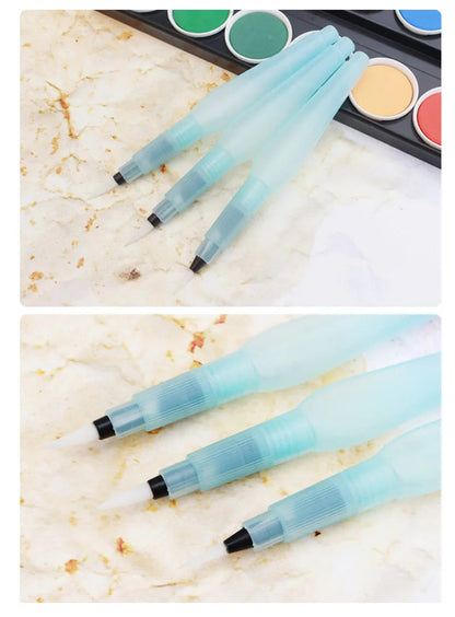 3 pcs different sizes of large capacity Barrel Water-based paints and brushes set humidifying water storage pens art supplies    Home Decor Supply | Online Retail | ShoreShopper.com