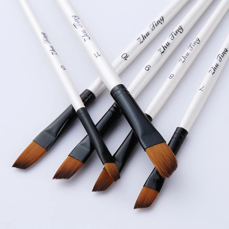 12 Pcs/set Nylon Hair Wooden Handle Watercolor Paint Brush Pen Set Learning DIY Oil Acrylic Painting Art Paint Brushes Supplies    Home Decor Supply | Online Retail | ShoreShopper.com