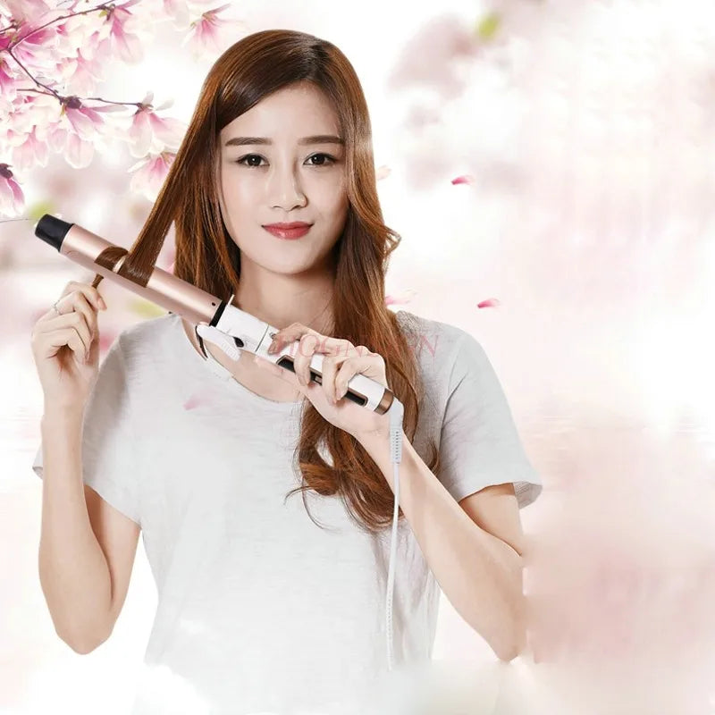 Professional Large Barrel Electric Hair Curler - Ceramic Dual-Use Rotating Curling Iron - ShoreCo.Shop