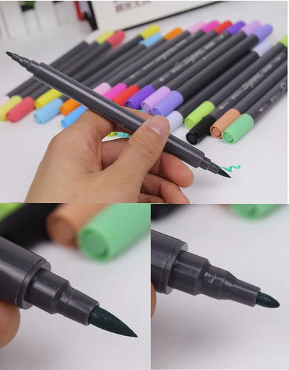 24 colors soluble  Pens Art Supplies For Drawing Water Soluble Mark Pen 24 Double Slider Multicolour Marker Painting Sets    Home Decor Supply | Online Retail | ShoreShopper.com