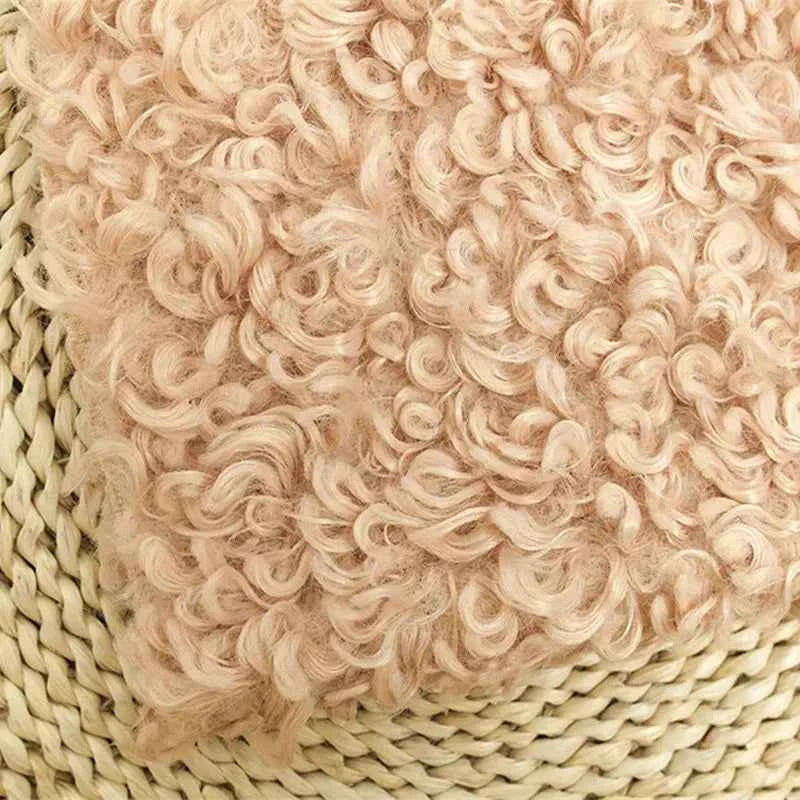 Curly faux fur blanket for baby photography props,basket cushion filler,baby photography shoot blanket photo props(50*80 cm)