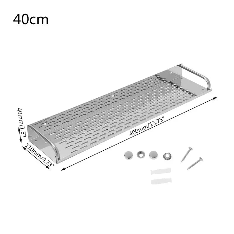 Stainless Steel Kitchen Bathroom Shelf Wall-mounted Storage Rack Single Layer    Home Decor Supply | Online Retail | ShoreShopper.com